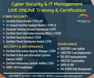 IT Management & Cyber security Live online Training & Certif